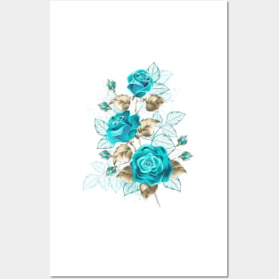 Bouquet of Turquoise Roses Posters and Art